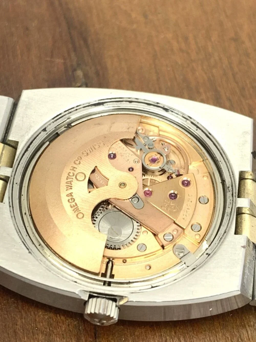 Omega 168.045 Mens Watch 751 Vintage 70's Swiss Automatic Day Date Two Tone 36mm
